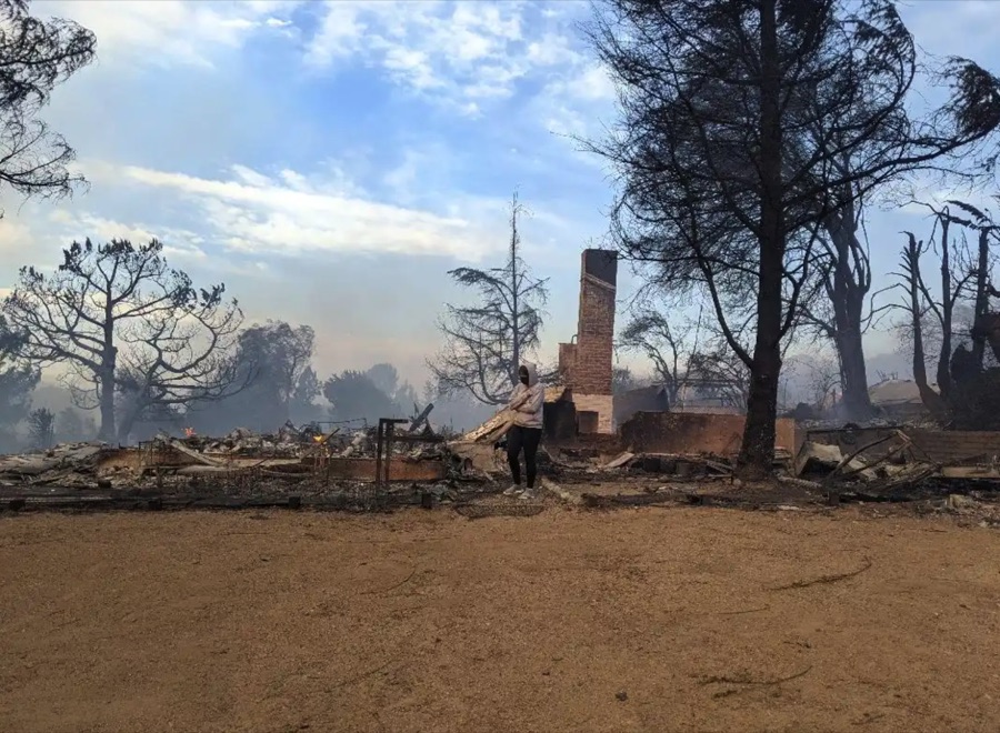 Evangeline's home after Los Angeles wildfires