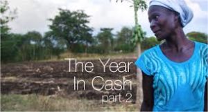Picture of woman in blue with words "The Year in Cash part 2"