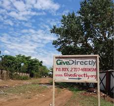 GiveDirectly sign by roadside