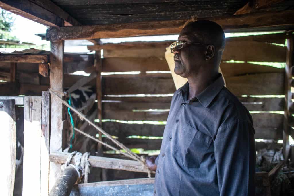 Henry at his farm