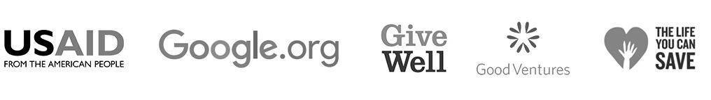 USAID, Google.org, GiveWell, Good Ventures, The Life You Can Save