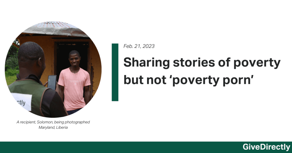 Sharing stories of poverty but not ‘poverty porn’