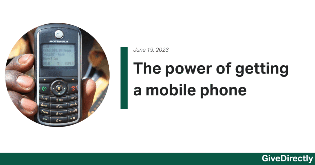The power of a mobile phone & mobile money