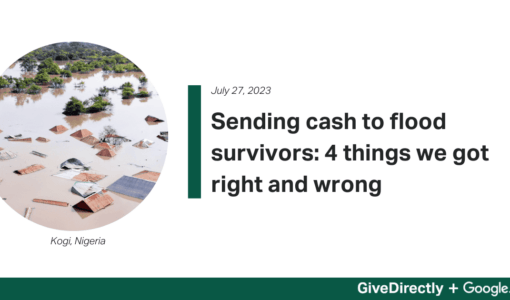 Sending cash to flood survivors – 4 things we got right and wrong