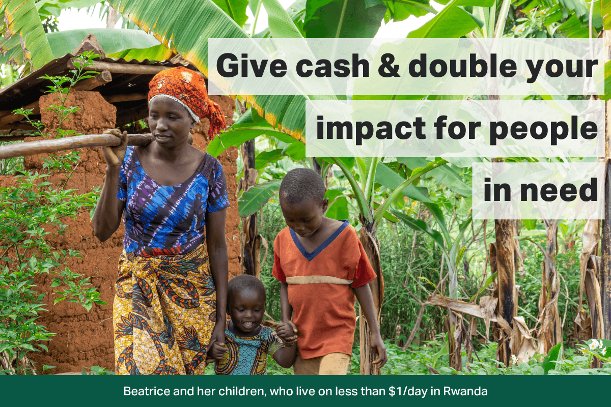 Give directly & double your impact for families in need