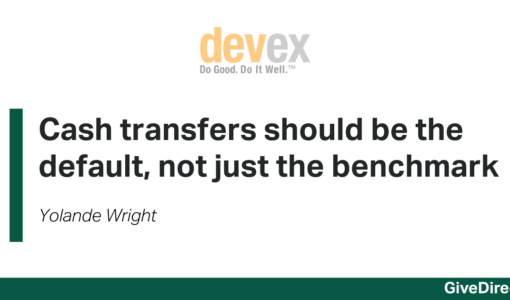 Cash transfers should be the default, not just the benchmark