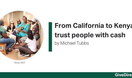 From California to Kenya: trust people with cash