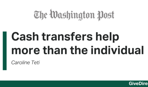 Cash transfers help more than the individual