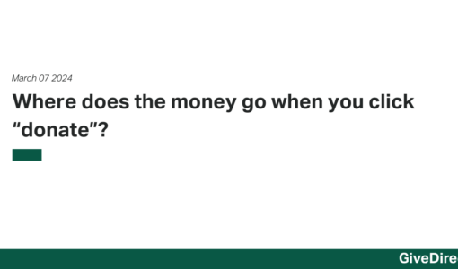 Where does the money go when you click “donate”?