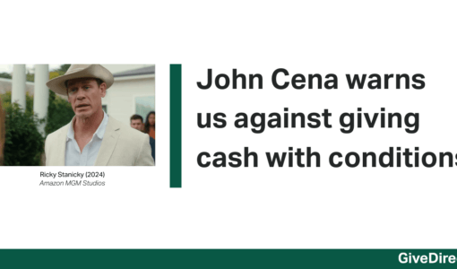 John Cena warns us against giving cash with conditions