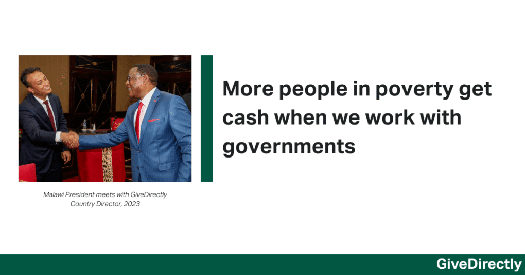 More people in poverty get cash when we work with governments
