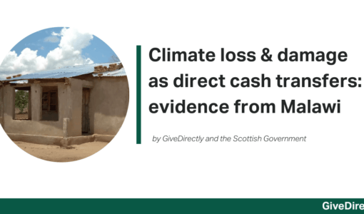 Climate loss & damage as direct cash transfers: evidence from Malawi