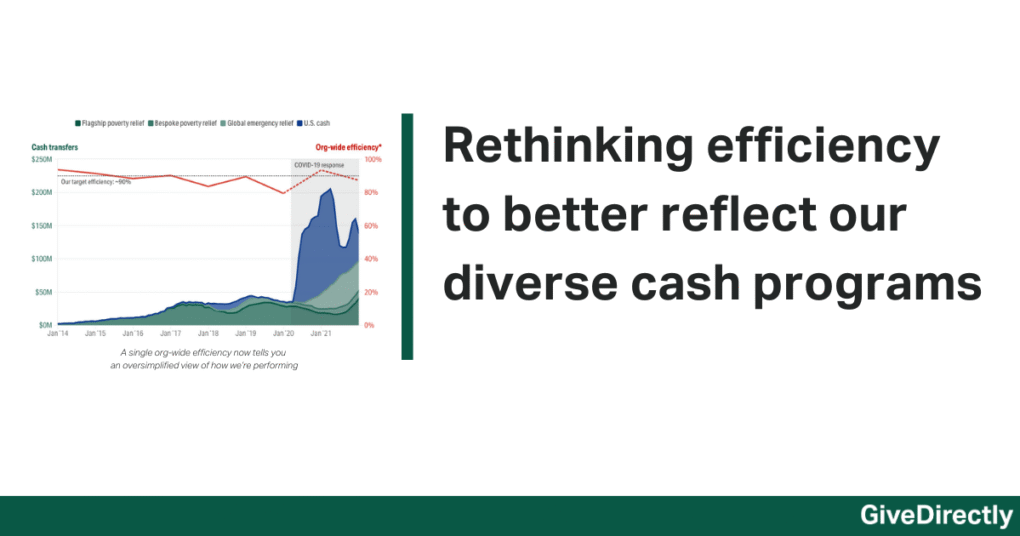 Rethinking efficiency to better reflect our diverse cash programs