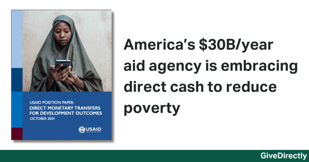 America’s $30B/year aid agency is embracing direct cash to reduce poverty