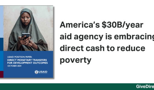 America’s $30B/year aid agency is embracing direct cash to reduce poverty