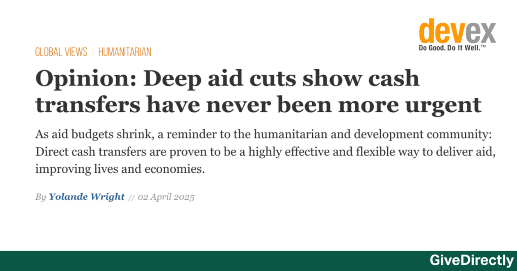 Deep aid cuts show cash transfers have never been more urgent | Devex