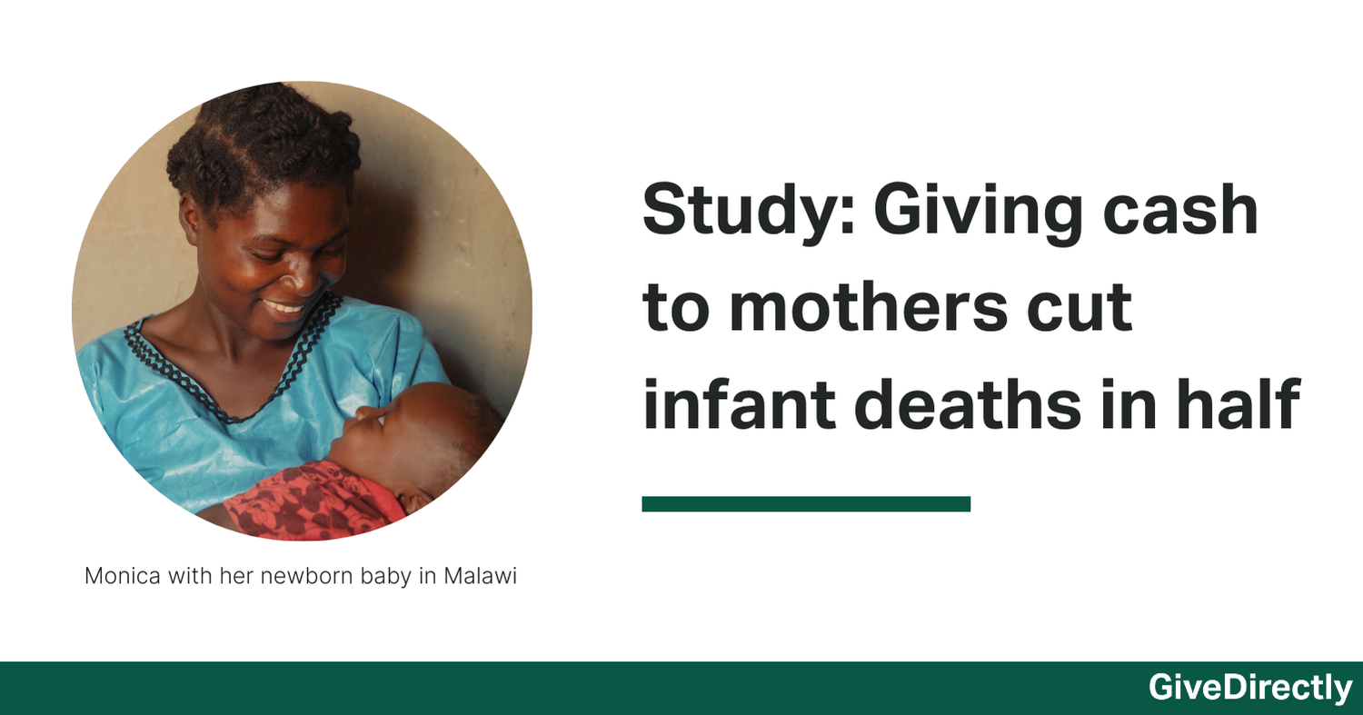 Study: Giving cash to mothers cut infant deaths in half