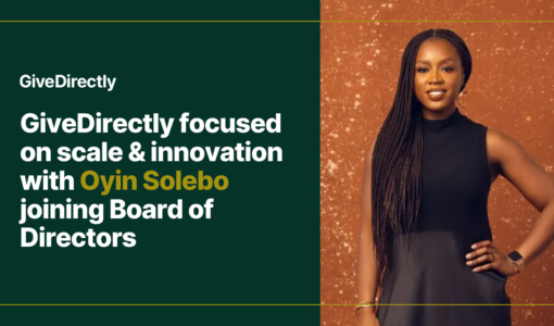 Oyin Solebo joins GiveDirectly Board of Directors
