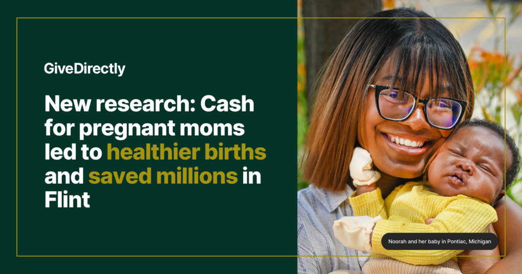 New research: Cash for pregnant moms in Flint led to healthier births and millions in healthcare savings