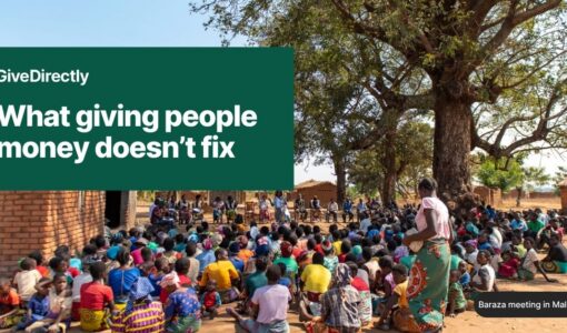 What giving people money doesn’t fix