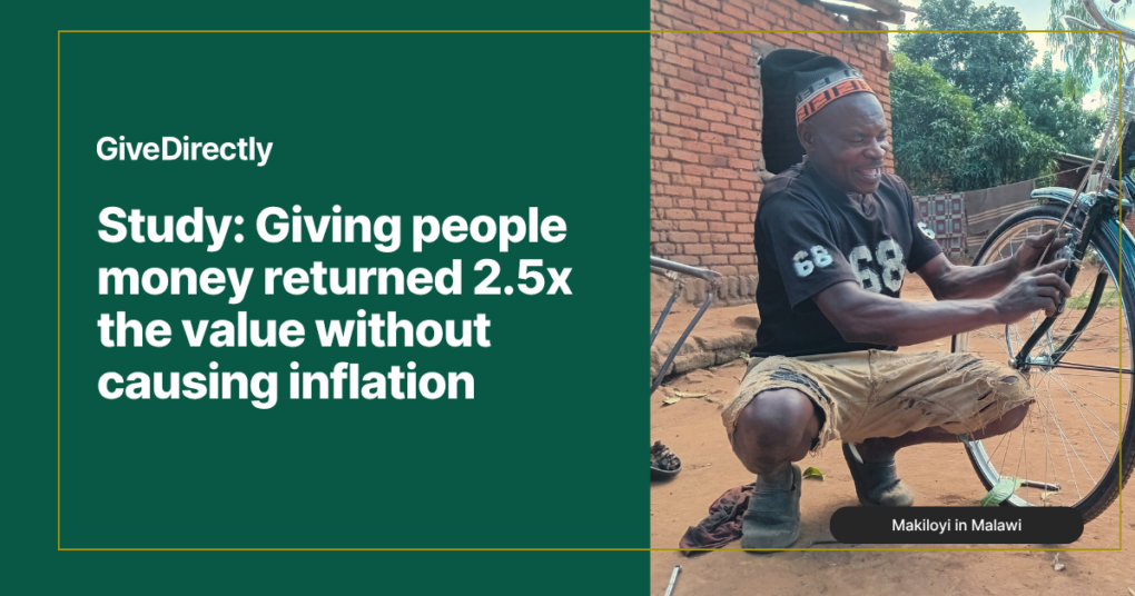 Study: Giving people money returned 2.5x the value without causing inflation