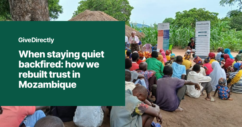 When staying quiet backfired: how we rebuilt trust in Mozambique