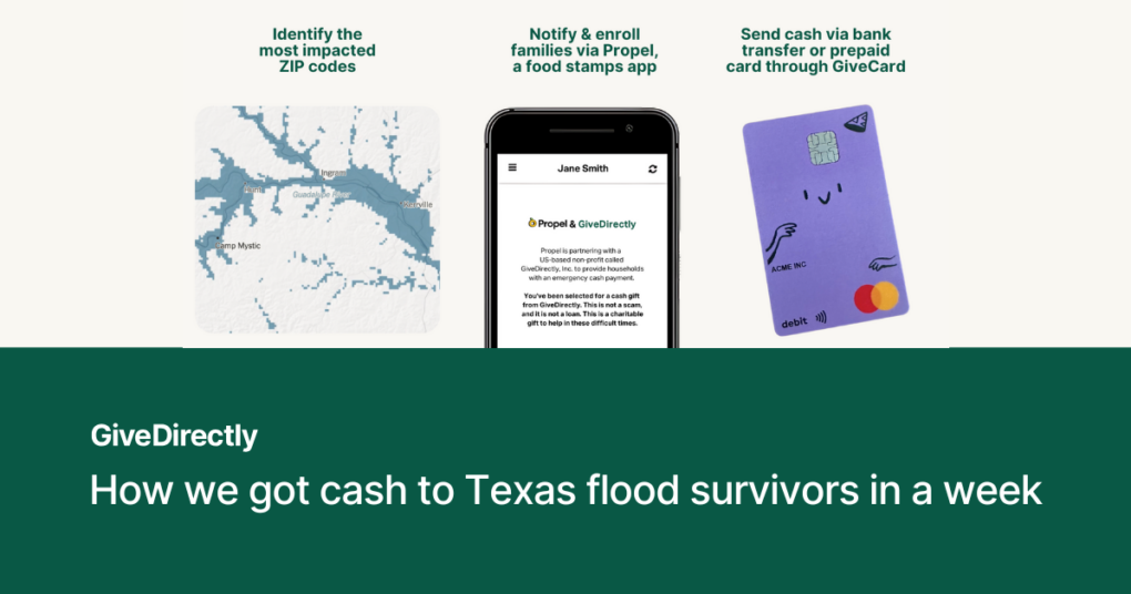 How we got cash to Texas flood survivors in a week