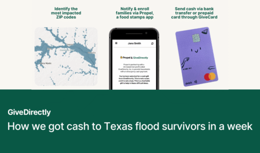 How we got cash to Texas flood survivors in a week