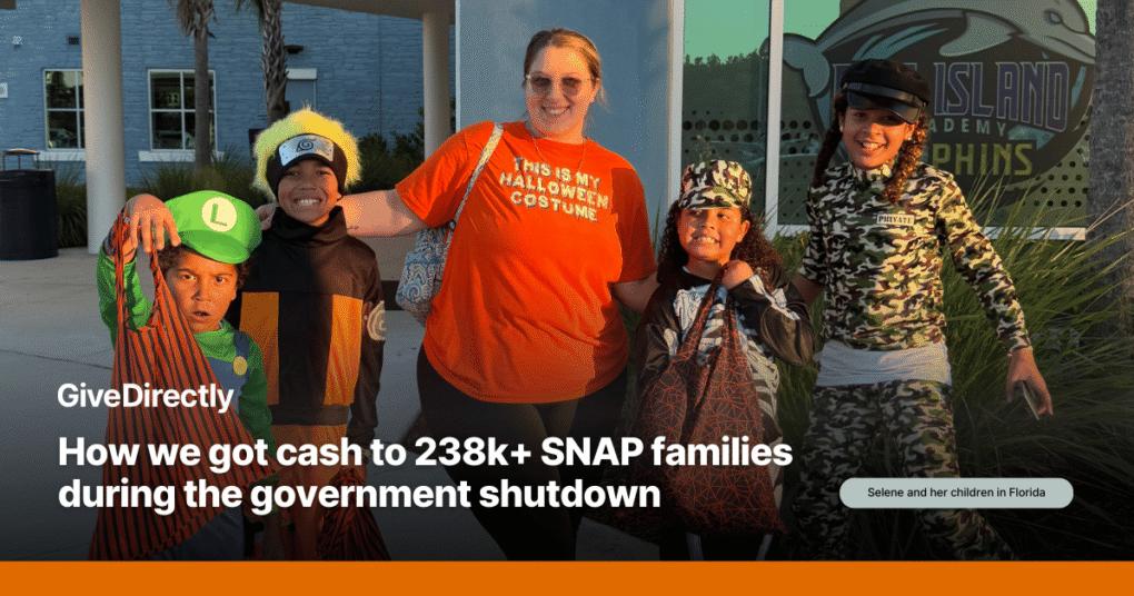 How we got cash to 238k+ SNAP families during the government shutdown
