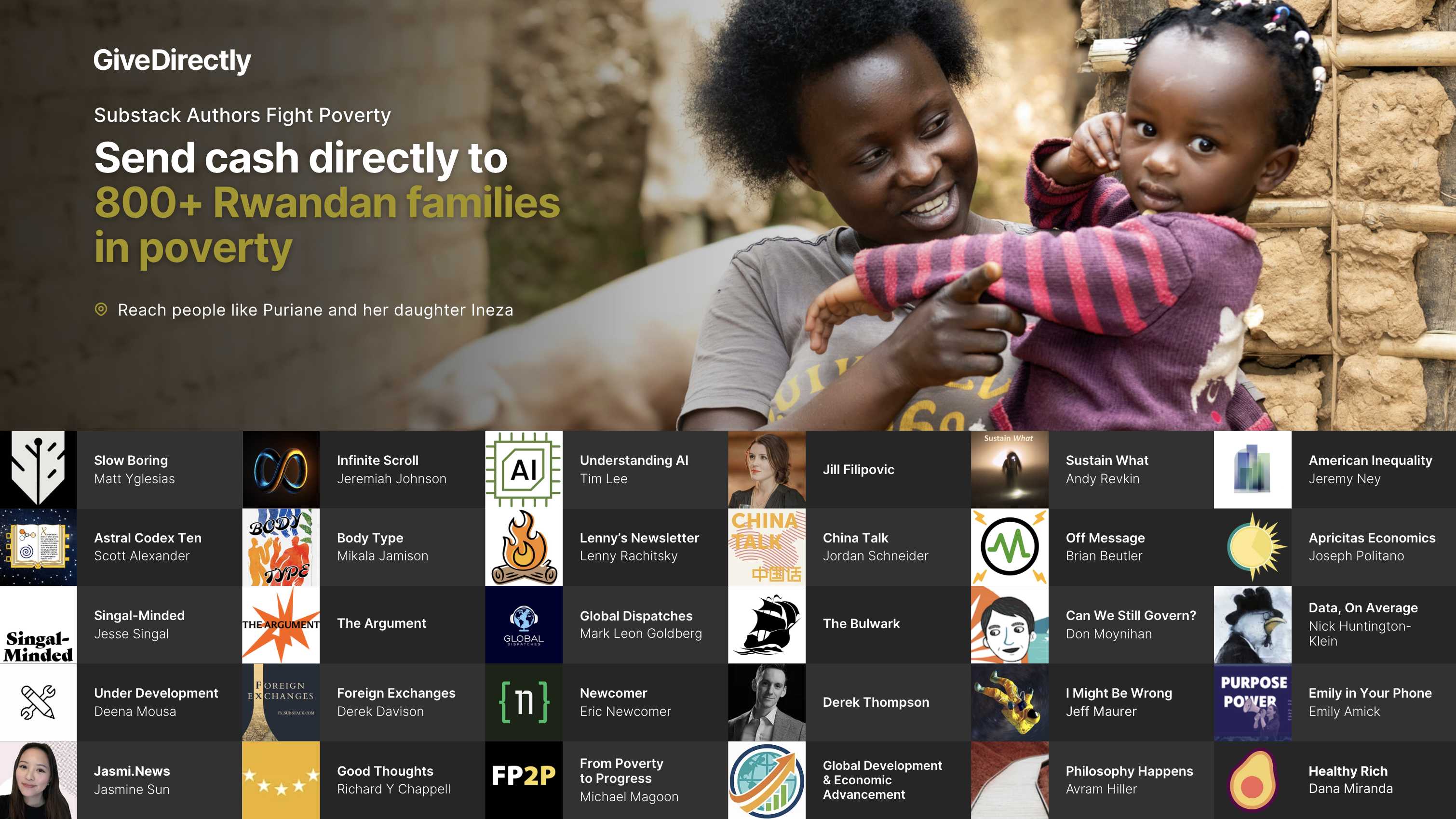 Substackers Fight Poverty: Send cash directly to 800+ families in ...